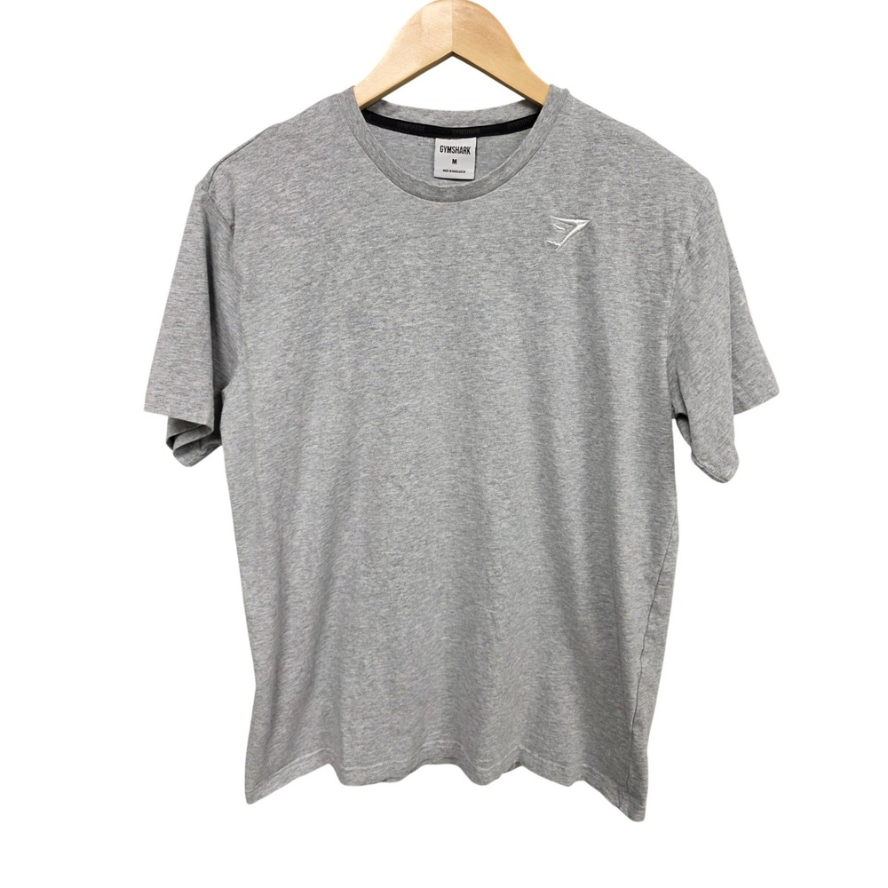 Gymshark T-Shirt Men M Gray Short Sleeve Activewear Gym Training Fitness Workout